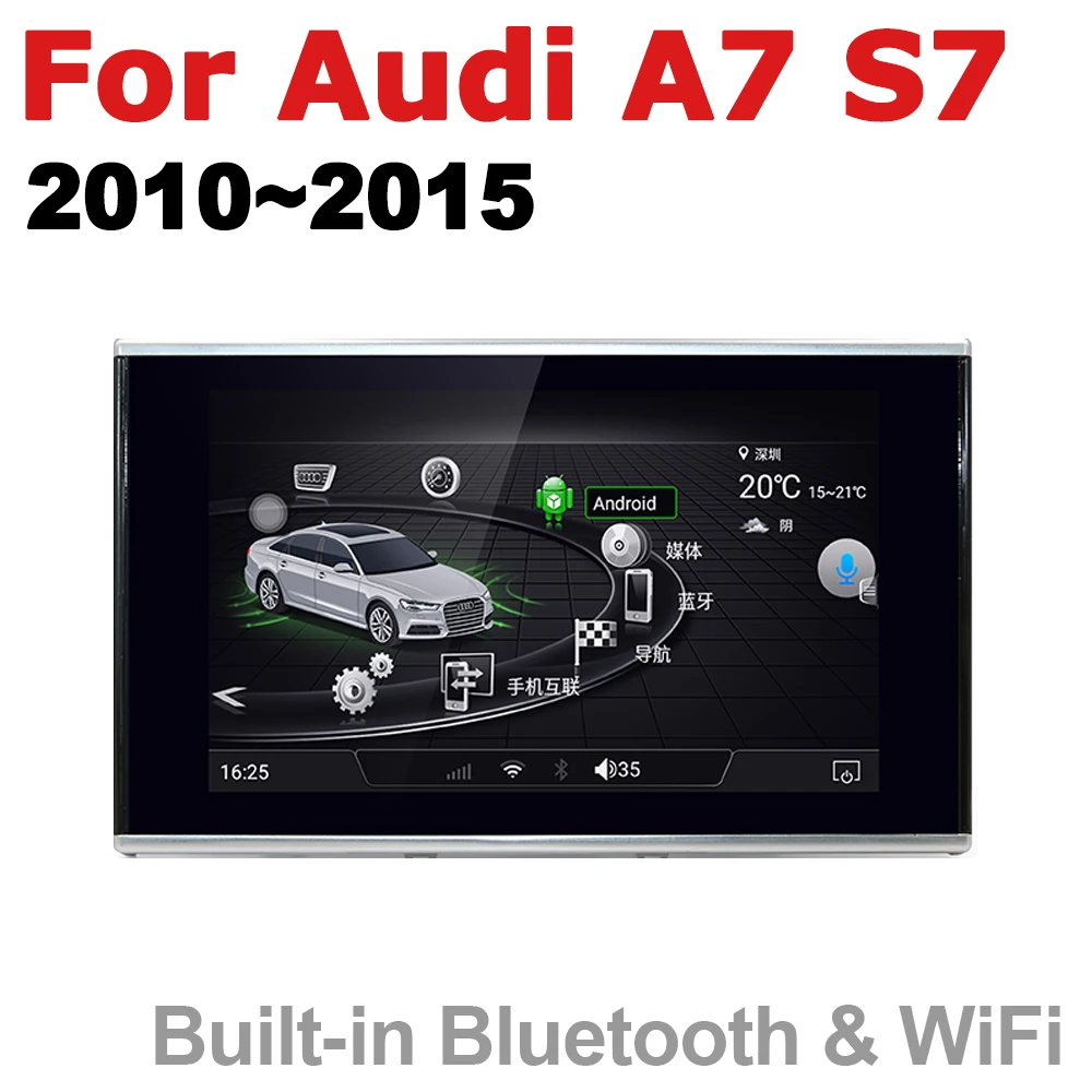Автомобильный мультимедийный плеер Android радио GPS для Audi A7 S7 4G8 2010 ~ 2015 MMI стерео HD