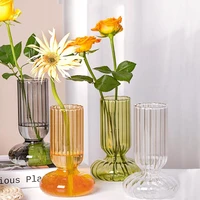 european glass vase crystal flower pot home decor flower vase room decor wedding decoration modern glass hydroponics container