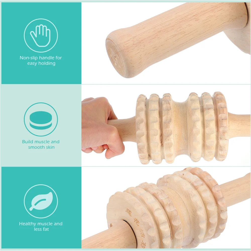 

1PC Wood Stick Meridian Dredge Body Spine Care Scraping Tool