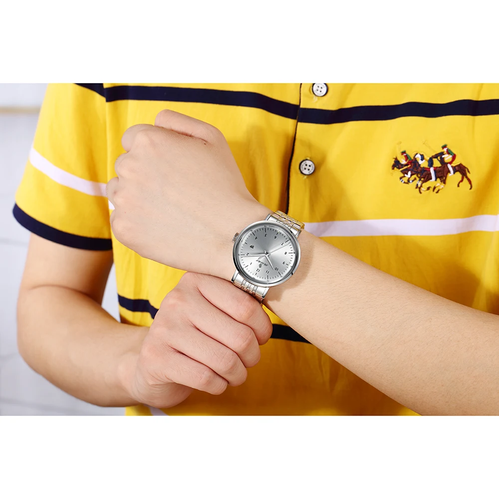 

SENORS Watch Men Mechanical Movement Set Automatic Self-wind Stainless Steel Luminous 3ATM Waterproof Business Men Wristwatch