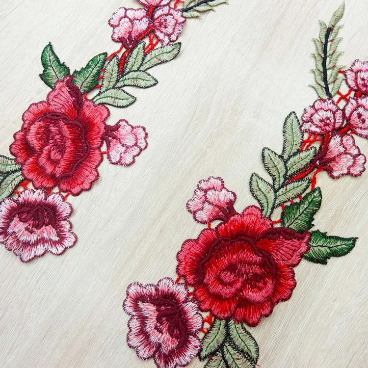 Новинка Цветочные Розы бабочки цветы вышивка утюгом патчи аппликация значок для