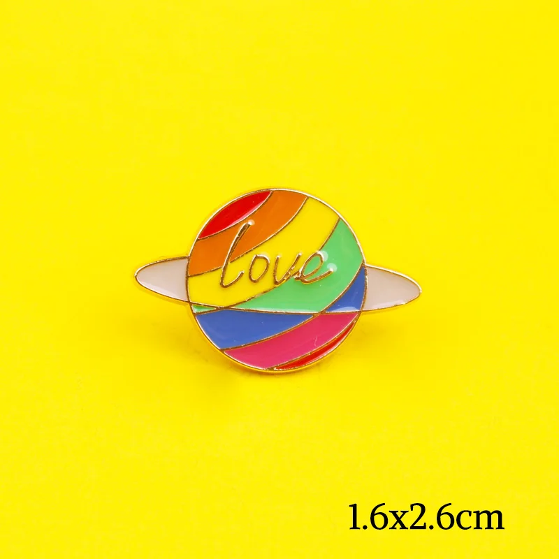 Любовь Радуга гей шпильки сердце эмаль шпилька флаги карандаш Броши с сердечком