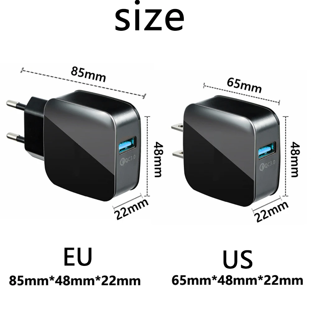 New QC 3.0 50-60Hz USB mobile Fast charger quick charge For Samsung iPhone Huawei Xiaomi HTC LG Mobile Phone Charger | Мобильные