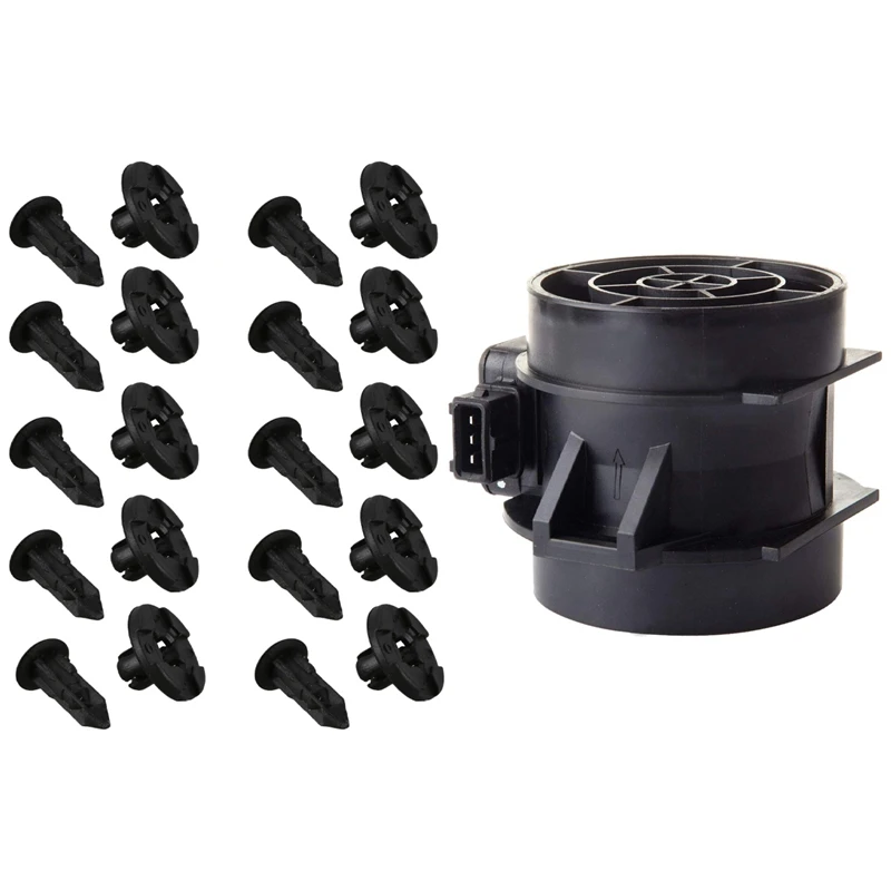 

10 X Plastic Fastener Clip 8Mm For Nissan & 1X Mass Air Flow Sensor MAF For 2001-2005 Hyundai Santa Fe 2.7L 2002-2005