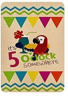 

Metal Tin Sign Vintage It's 5 o'clock Somewhere, Aluminum Sign for Home Coffee Wall Decor 8x12 Inch