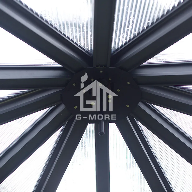 Роскошный шестигранный теплица алюминиевый павильон/gazebo green