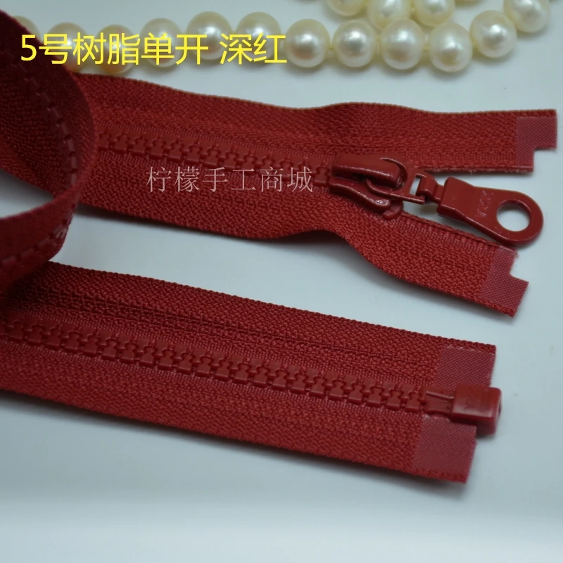 

Ykk5 Resin Single Zipper 30-100cm Crimson Down Accessories