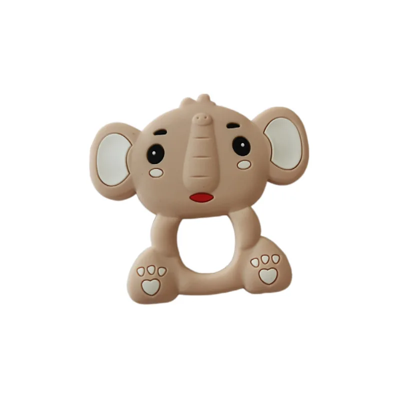 Mordedor de silicona con forma de Animal para beb&eacute;, juguete sensorial de lactancia para reci&eacute;n nacido, juguete de dentici&oacute;n, regalo para reci&eacute;n nacido-2