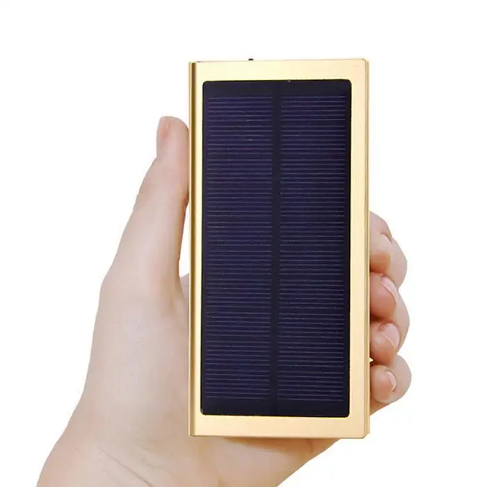 Солнечная батарея 20000mAh двойное Портативное зарядное usb устройство ультра тонкий