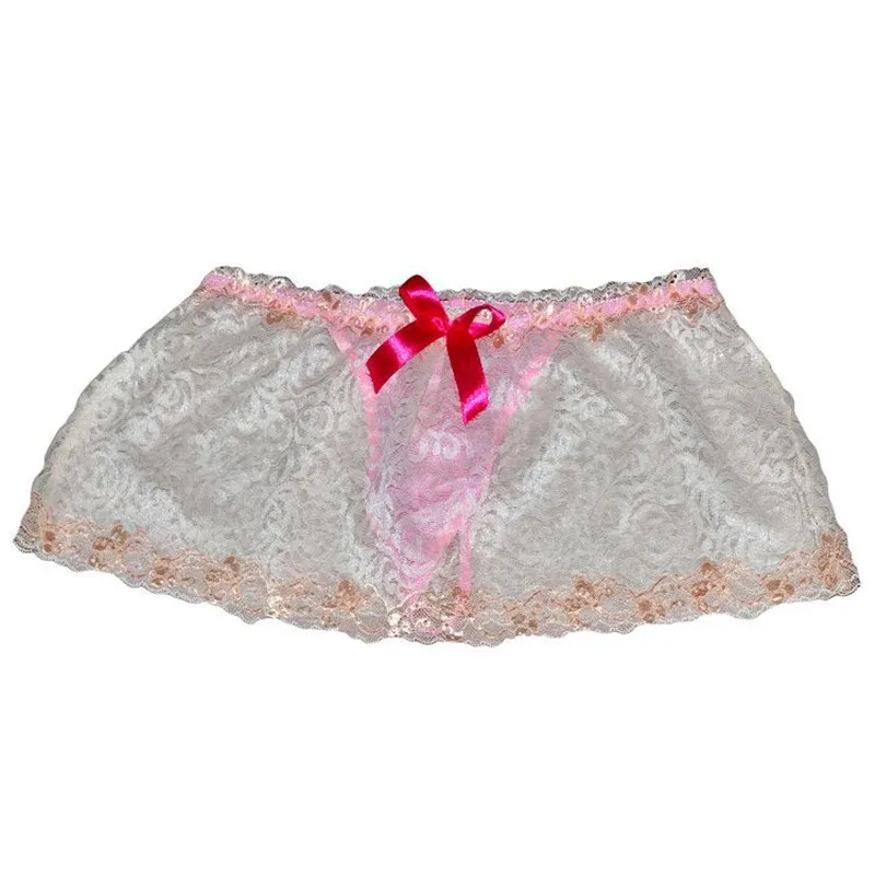 Мужское сексуальное нижнее белье с цветочным кружевом на бретельках эффектом