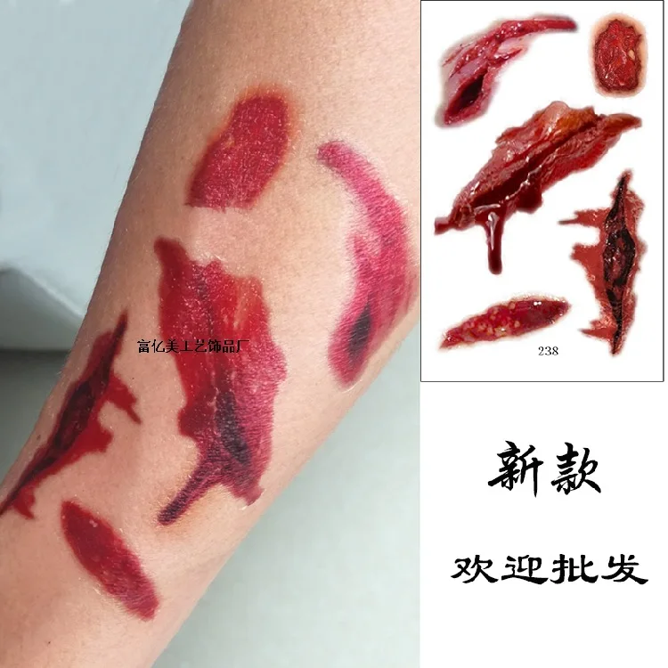 Хэллоуин Поддельные шрамы нож для царапин маркировка кровотечения пленка и