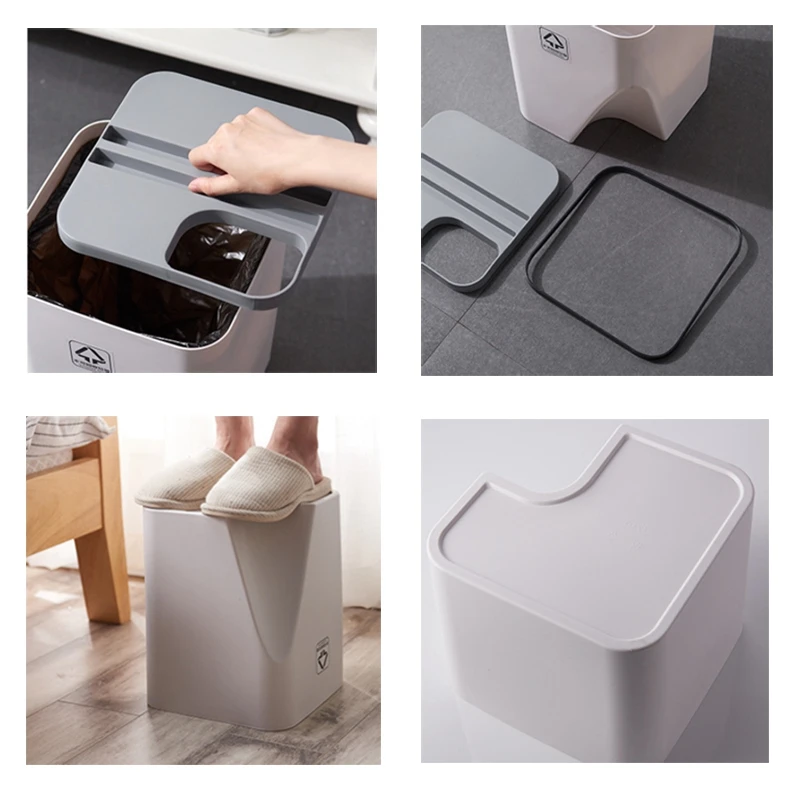 

Trash Can Stacked Kitchen Storage Sorting Trash Bin Recycling Bin Household Rubbish Bin for Bathroom