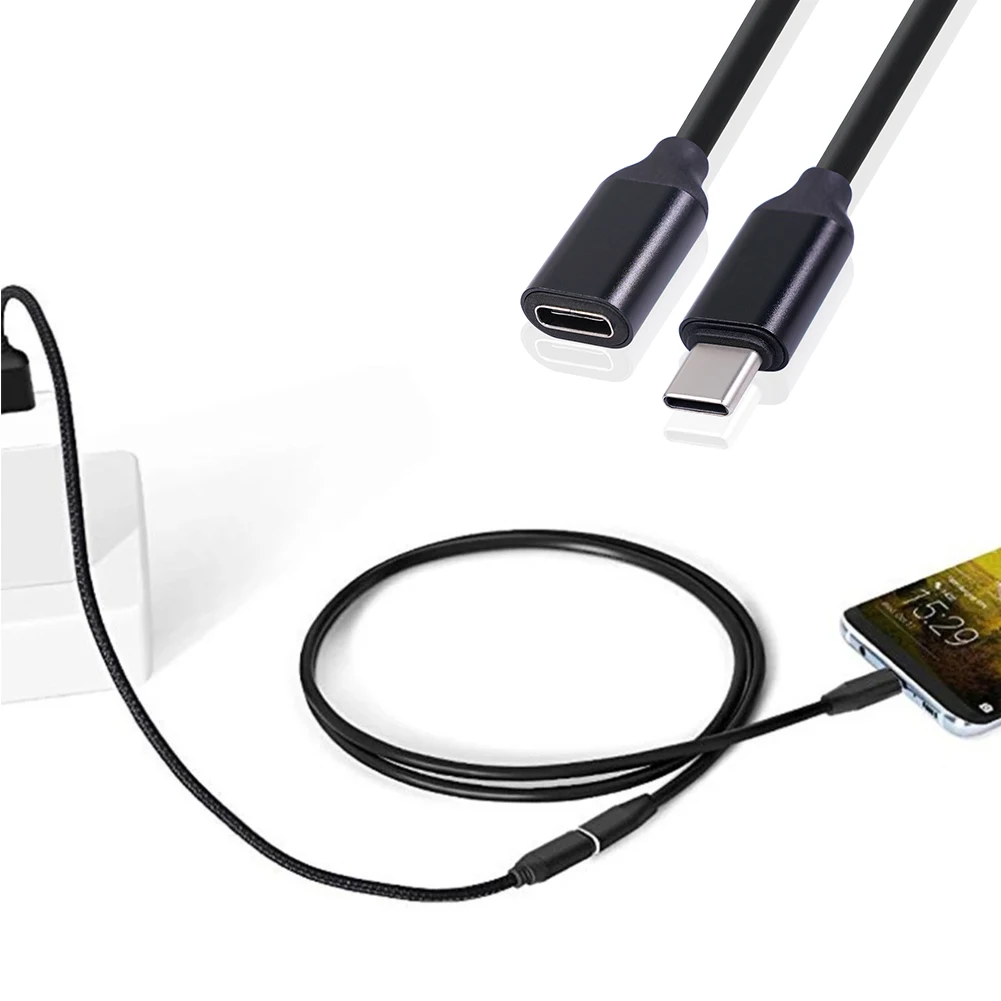 Кабель-удлинитель PD 60 Вт Type-C Папа-мама 3 А 20 в USB-источник питания 0 5/1/1 5 м шнур для