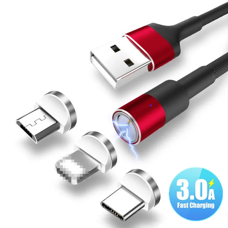 Магнитный кабель USB Micro usb type C, адаптер для быстрой зарядки для телефона, Microusb type C, магнитное зарядное устройство USB C для iPhone, samsung, huawei