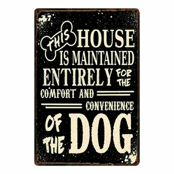 

Жестяной плакат с изображением домика собаки, домашний декор, настенная живопись, 20*30 см