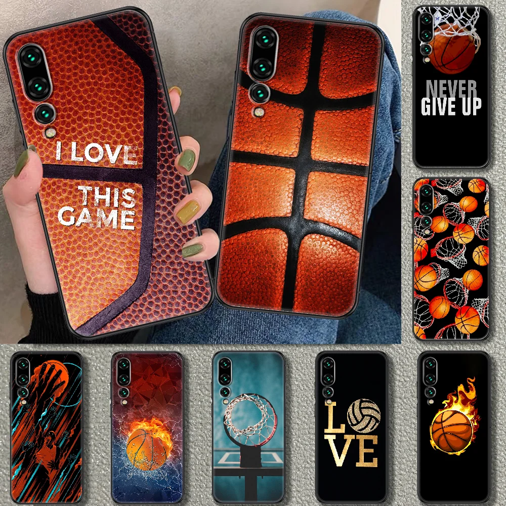 

Basketball Basket Phone case For Huawei P Mate P10 P20 P30 P40 10 20 Smart Z Pro Lite 2019 black trend funda 3D back pretty Etui