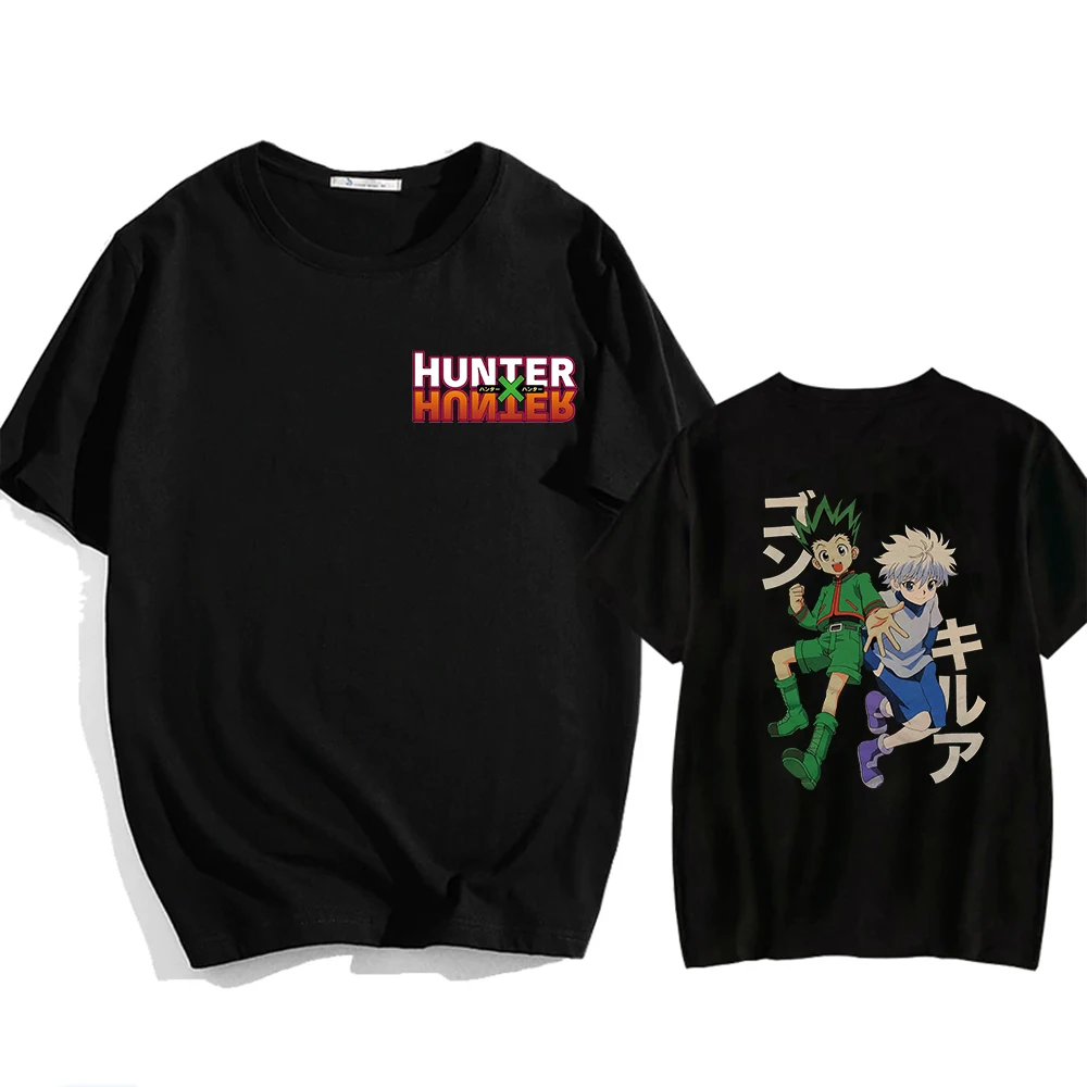 Hunter X Hunter T-Shirt Men O- Neck Short Sleeved T Shirt Anime Gon Killua Tee Harajuku
