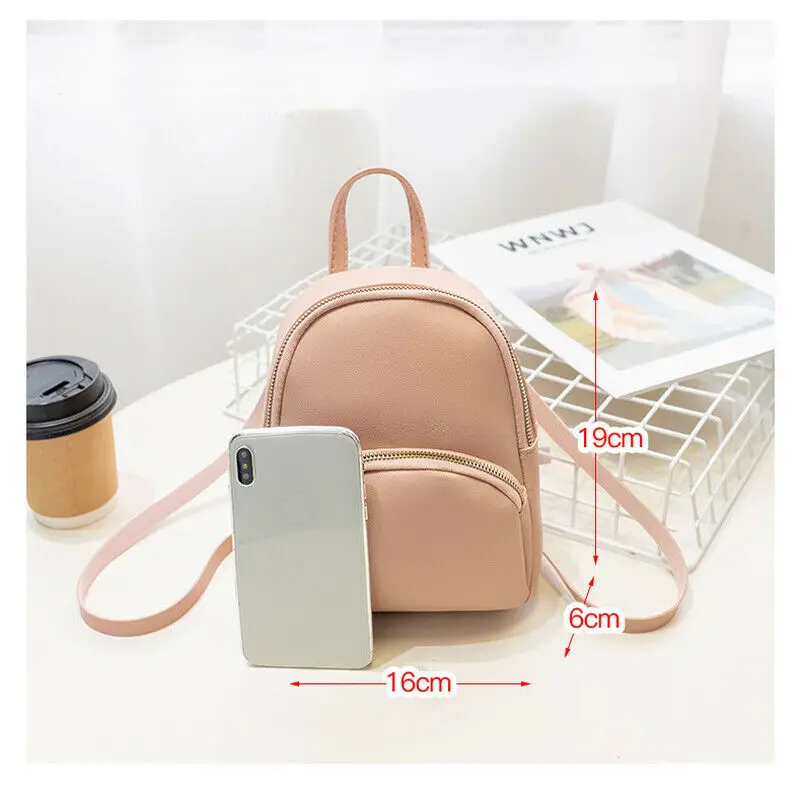 Женский черный мини-рюкзак матовый водонепроницаемый рюкзак из искусственной