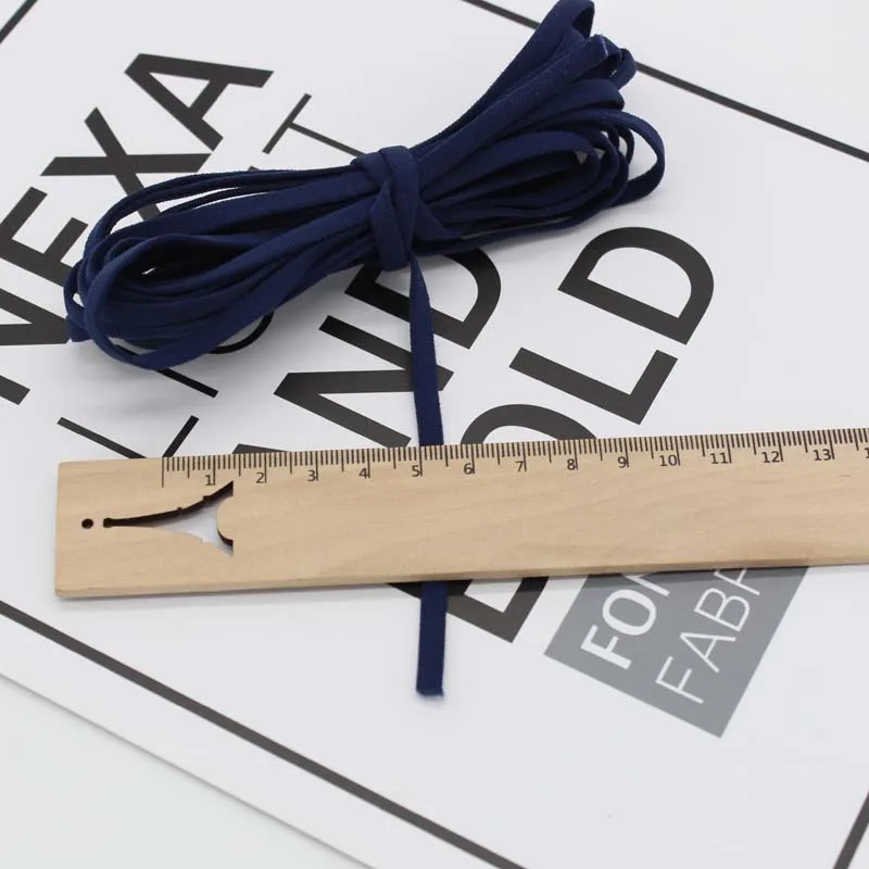 10/50 ярдов 5 мм цветная нейлоновая эластичная лента полые плоские ушные ремешки