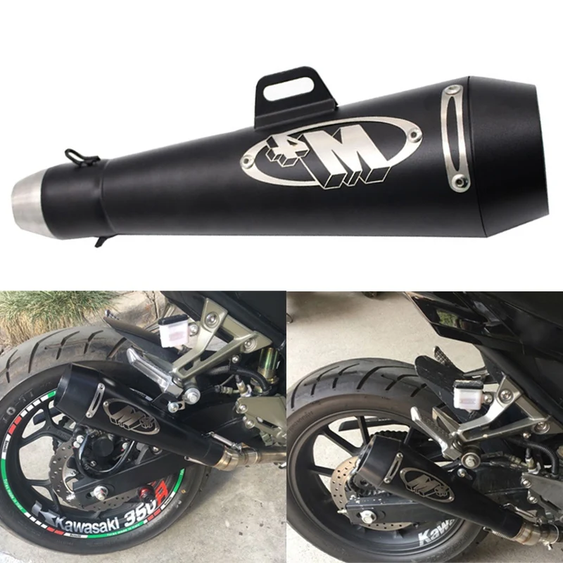 

Универсальный выхлопной глушитель для мотоцикла, 51 мм, Комплект труб M4, большая Модифицированная гоночная труба для Yamaha TMAX 500 530 Benelli 300 600