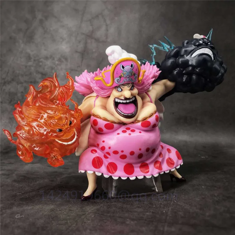 Аниме ONE PIECE Charlotte Linlin BIG MOM Thundercloud Zeus Battle Ver ПВХ экшн Коллекционная модель статуя