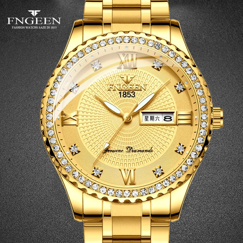 

Quarzt Watch Men Loyal Diamond Reloj Masculino Wristwatch Luxury Masculino Relogio Design Automatic Date Clock Reloj Montre Homm