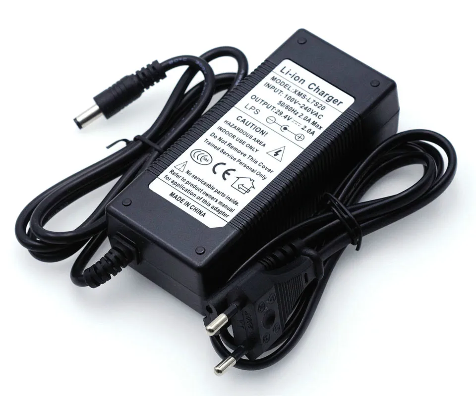 VariCore 29.4 V 2A 18650 Lithium battery Pack Charger 7String Constant current constant voltage 24V Polymer Li-ion | Электроника