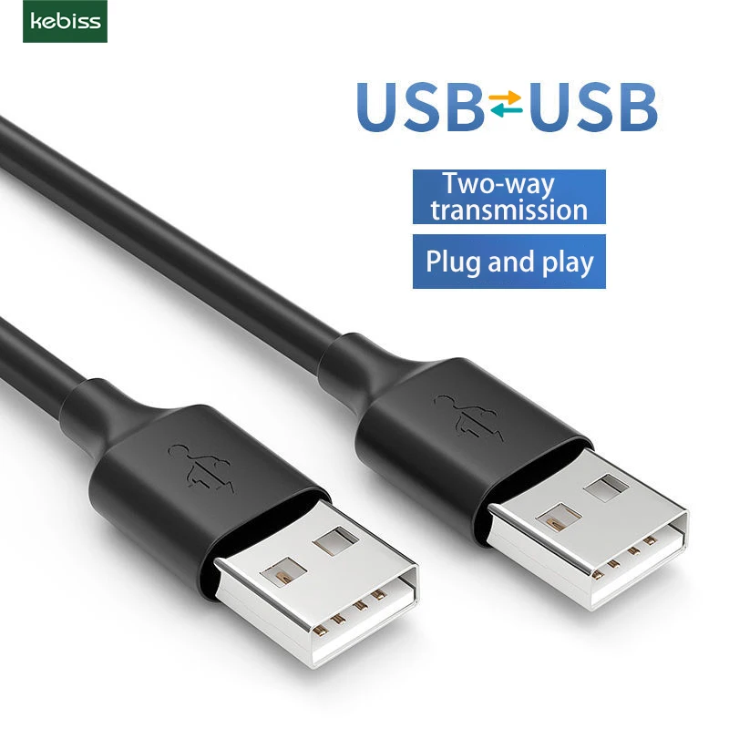 

Kebiss USB to USB Extension Cable Type A Male to Male USB Extender for Radiator Hard Disk Webcom Camera USB Cable Extens