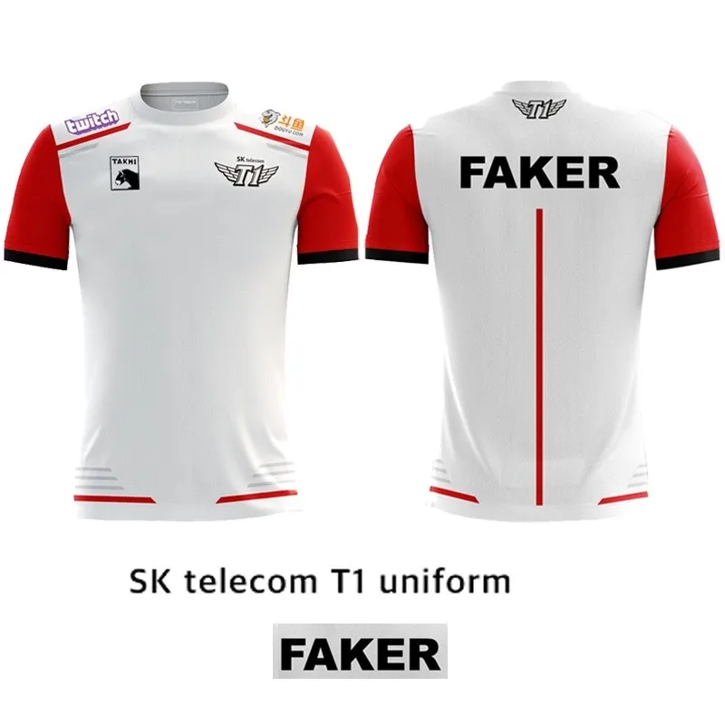 LCK 2020 LoL весенний сезон SKT T1 Pro футболка из Джерси Униформа с чемпионом лиги SKTT1 SKT1