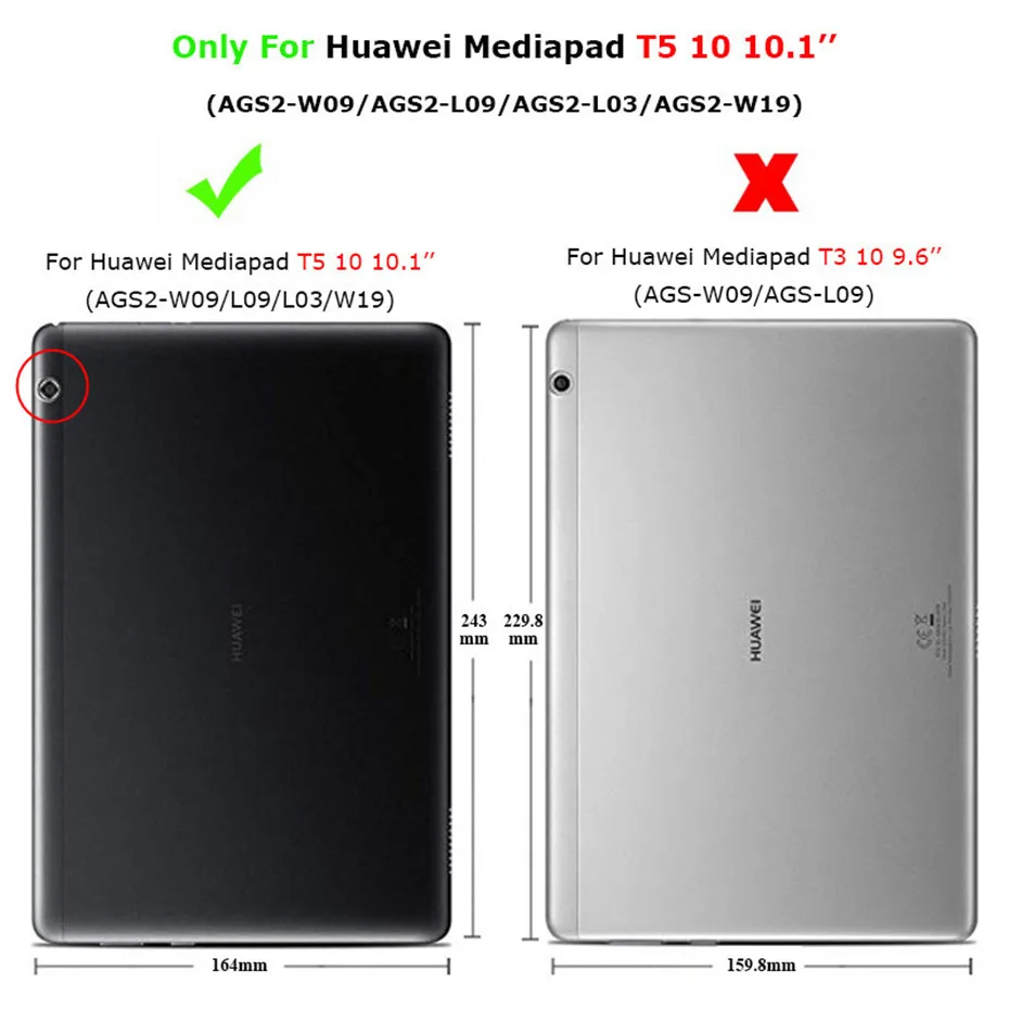 Кожаный чехол для Huawei Mediapad T5 10 с клавиатурой Bluetooth планшетов L09 L03 W19 1 10|Чехлы и