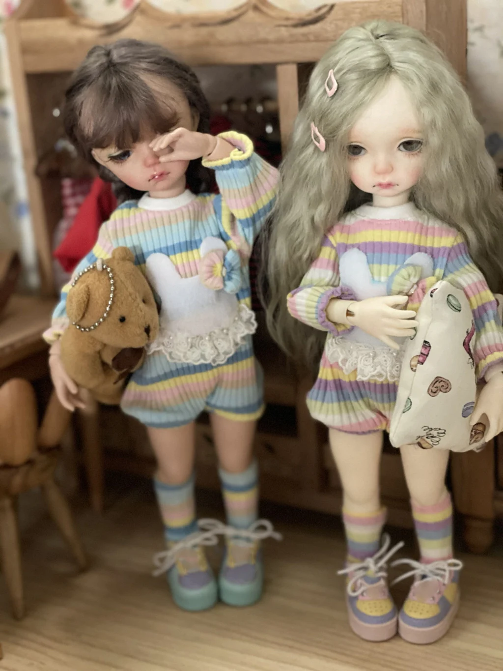 

1/6 1/4 Scale BJD Clothes Cute Suit Siamese Sweater + Socks Set Doll Outfit For BJD/SD YOSD MSD MDD Accessories C1387
