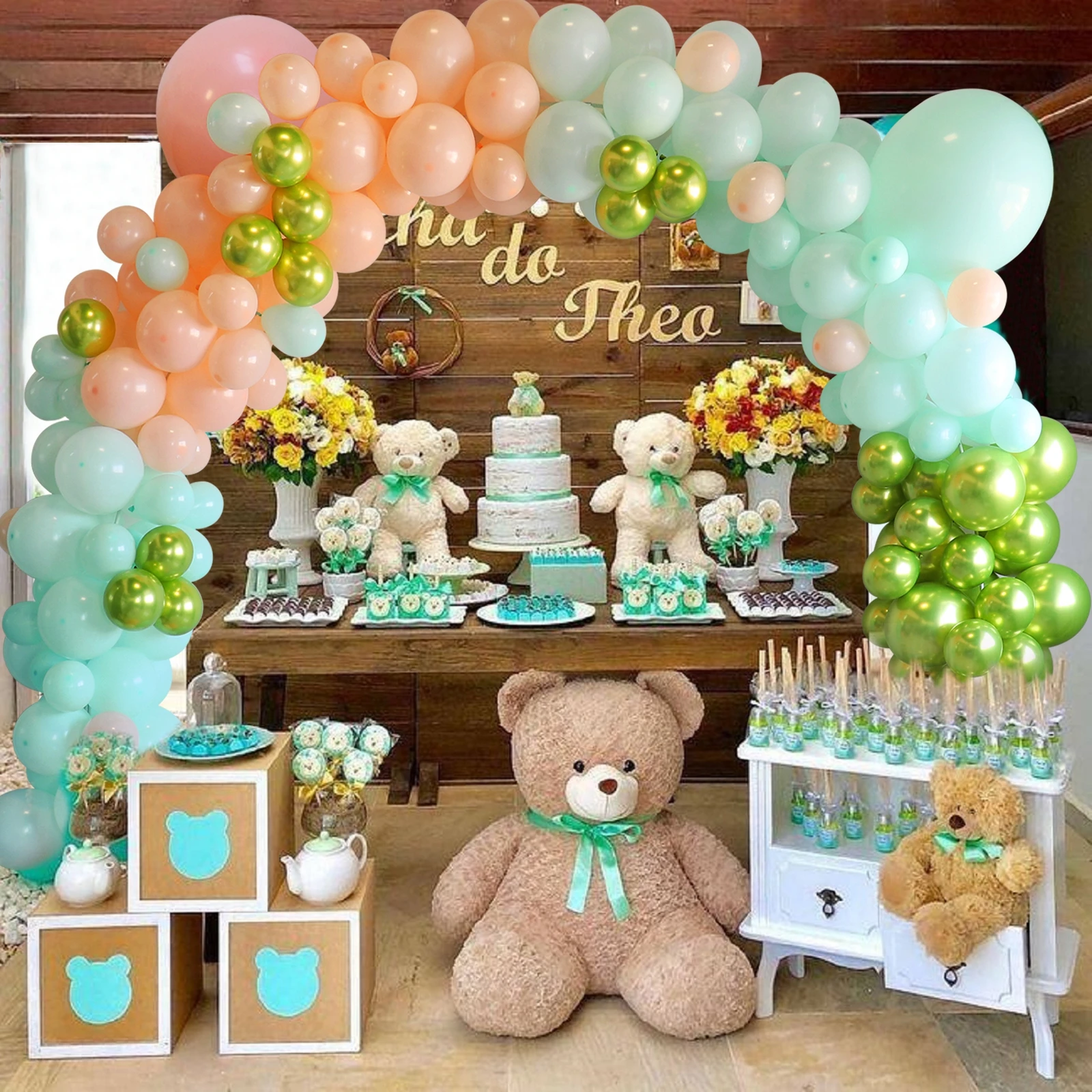 

Летние Тропические Платья Макарон латексные воздушные шары гирлянда арочный Комплект Одежда для свадьбы, дня рождения украшения Дети Гава...