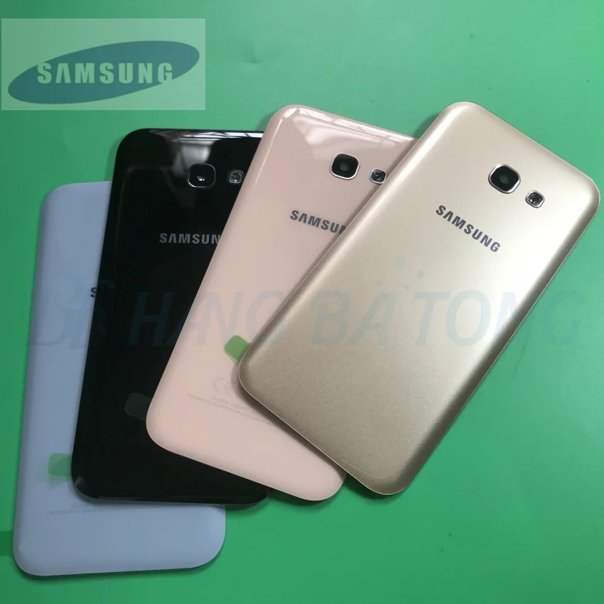 Samsung Galaxy A5 A520F A7 A720F A3 A320F задняя крышка со стеклянным корпусом чехол Замена двери батареи+ рамка для камеры