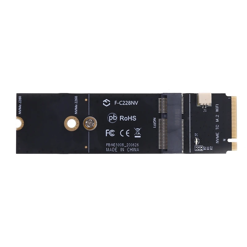 

Wireless Card M.2 to M.2 SSD NVME Interface Adapter Card with Bluetooth Cable H9EB