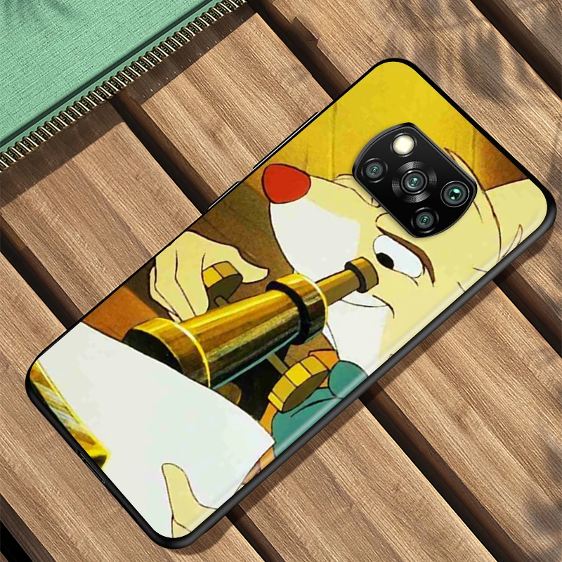 

Great Mouse Detective Disney For Xiaomi Poco X3 NFC M3 M2 X2 F3 F2 Pro C3 F1 Mi Play Mix 3 A2 A1 6X 5X Black Phone Case Cover