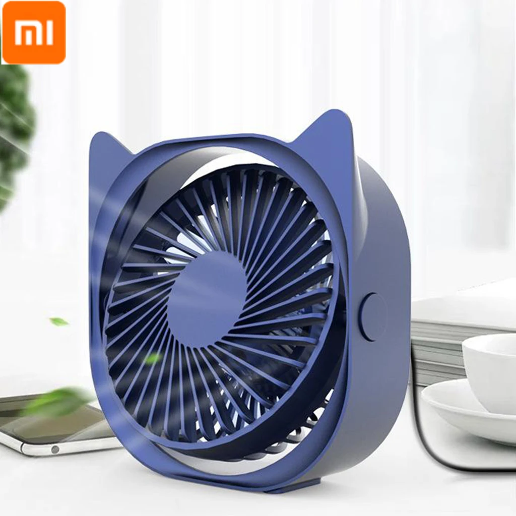 

xiaomi mini fan Portable Cooling USB Desktop Fan 3 Speed Personal 360 Degree Rotation Electric Cooling Fan for Office Household