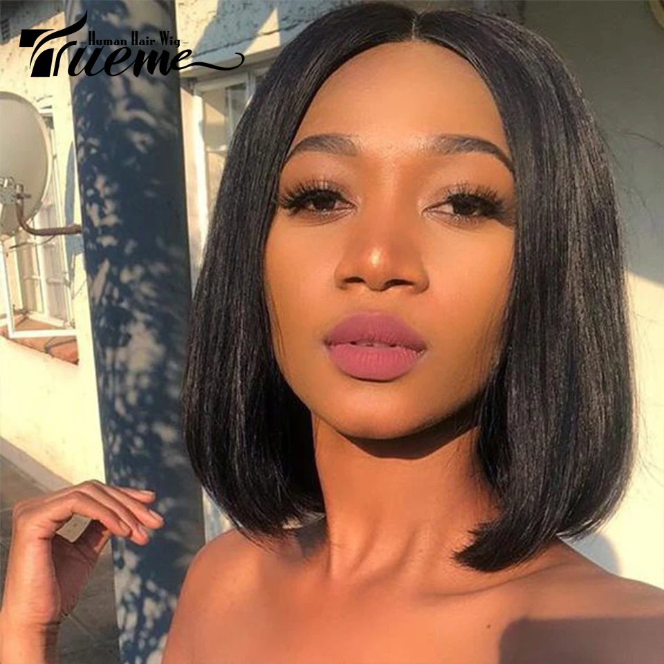 Боб Синтетические волосы на кружеве парики прямые средняя часть парик