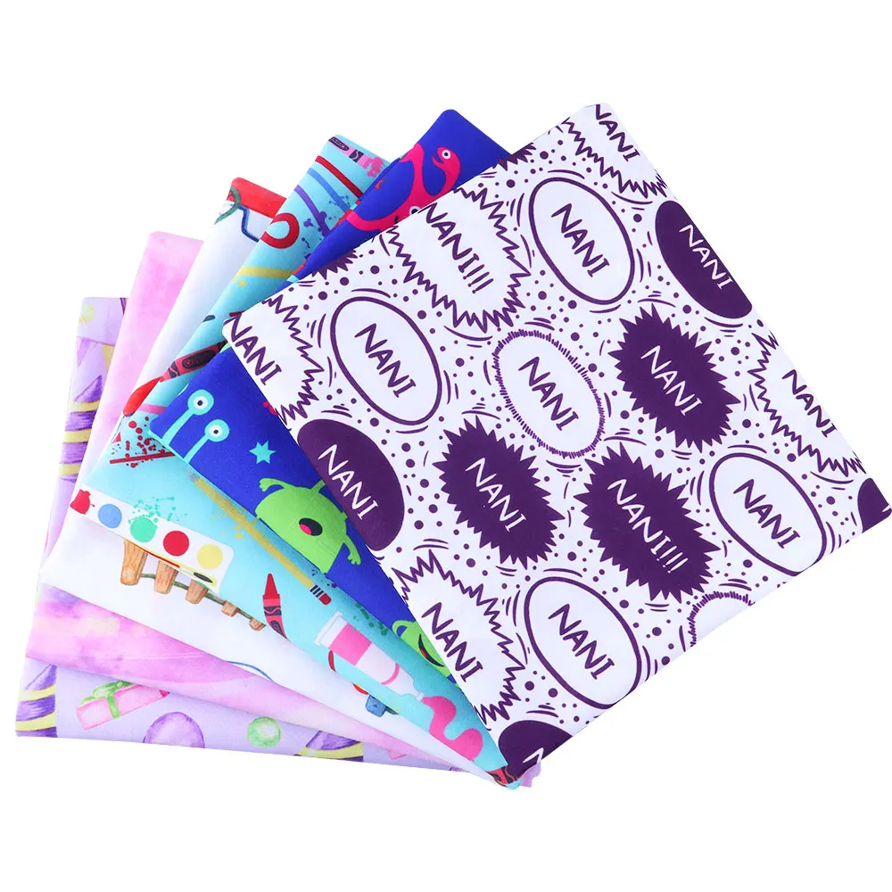 

Diy 50 * 140CM/piece cartoon pattern polyster and cotton fabric patchwork printed fabric polyester children home textile sewing