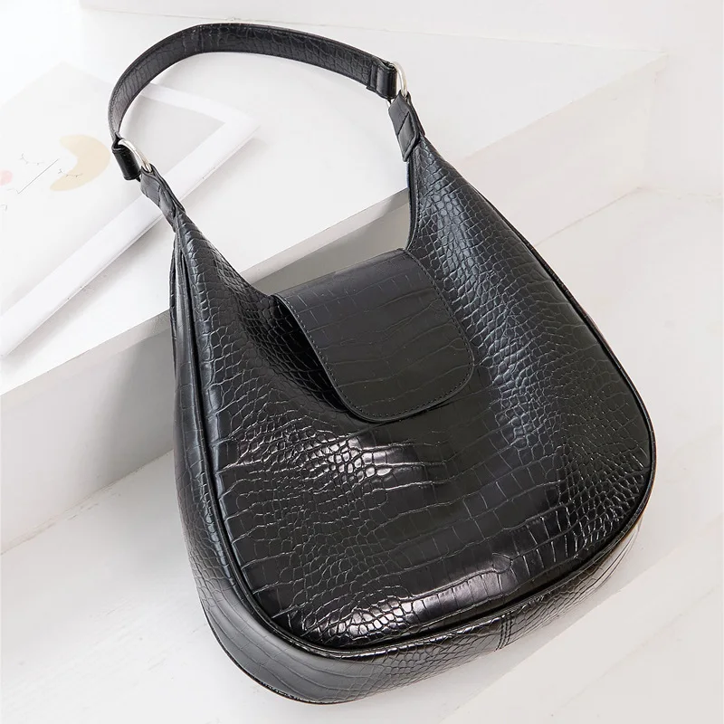 

Brand Alligator print Women Handbags large capacity Luxury Big Totes Soft PU Leather ladies Shoulder Satchels Bags black bolsas