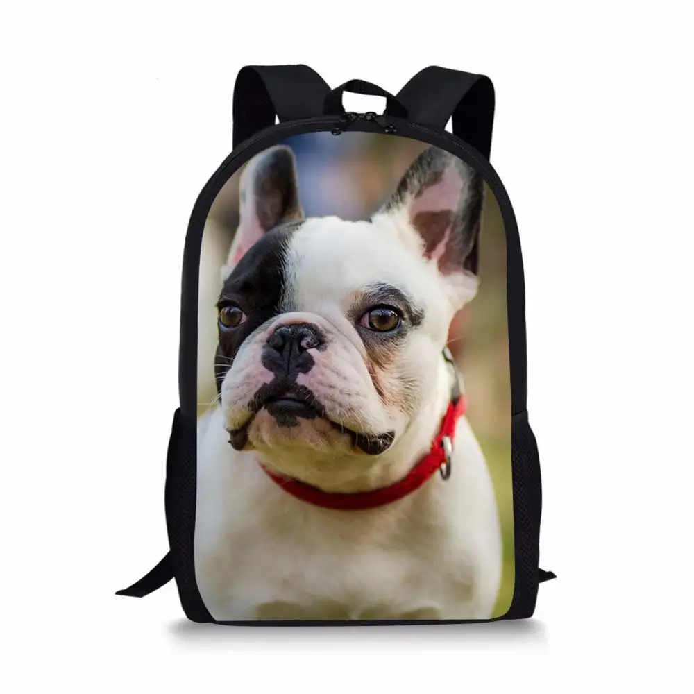 Kids School Bags Kawaii Animal Design Travel Backpack Little Cute Bulldogs Prints Pattern Toddler Boys School Backpack