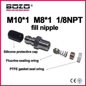 Пневматический пистолет для пейнтбола, пневматический пистолет PCP 8 мм, с быстрой головкой, обратный клапан, односторонний Фостер, из нержавеющей стали, заполняет комплект ниппелей