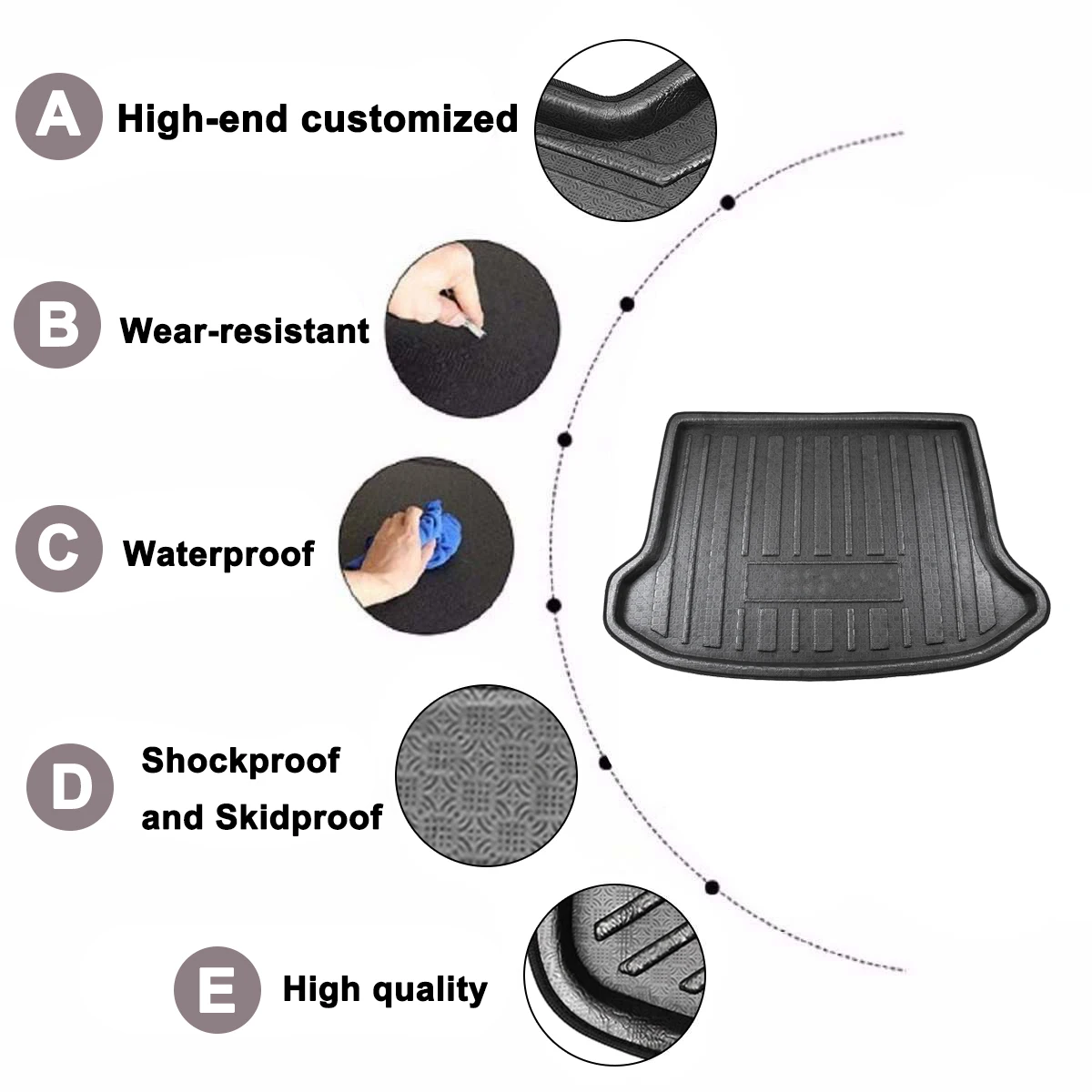 Автомобильный напольный коврик ковер для Фольксваген тигуан 2012 2016 задний