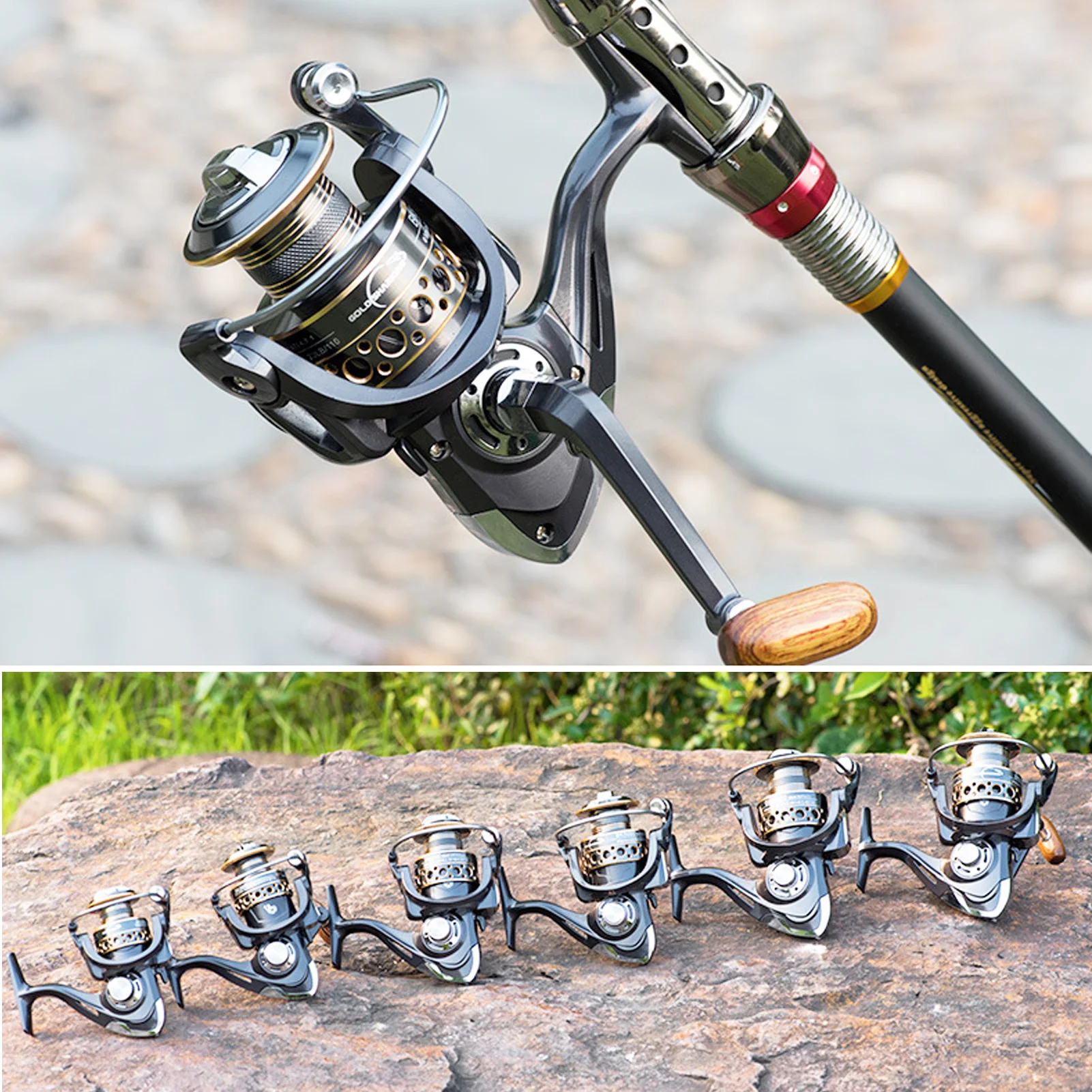 Акция! Рыболовная катушка серии 2000-7000 металлическая спиннинговая для морской