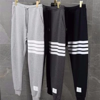 knitted cotton sports pants spring and summer nine point loose size mens student couple casual pants