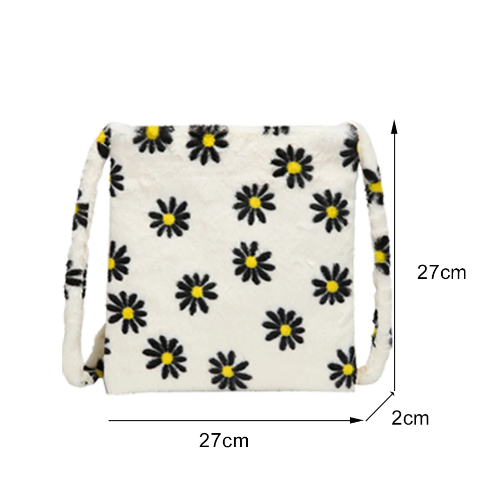 

Fashion Women Animal Pattern Shoulder Totes Autumn Winter Soft Plush Crossbody Bags Casual Lady Large Capacity Shopping Handbag