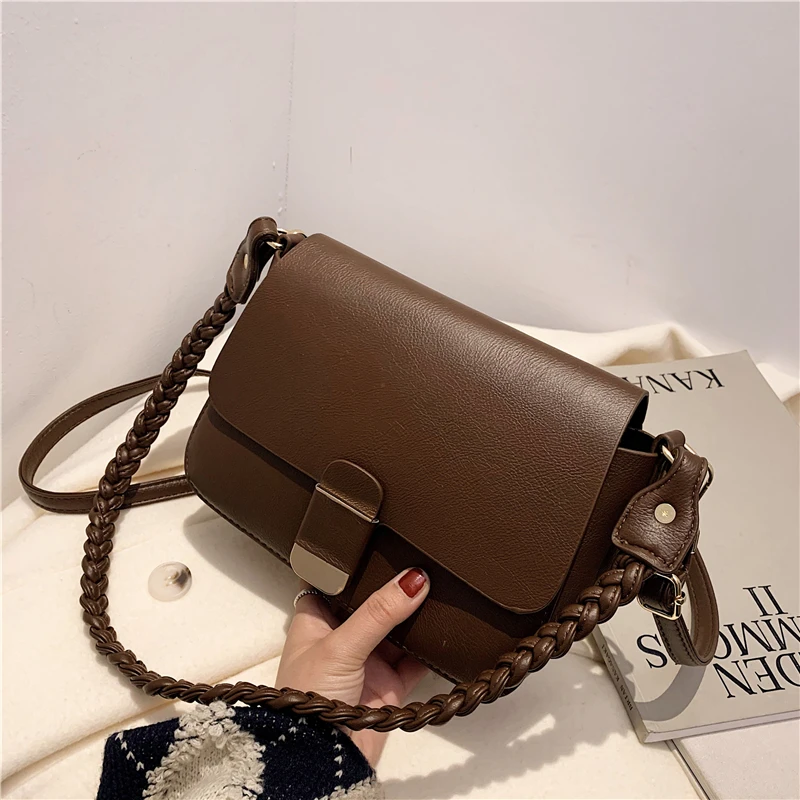 Боковым карманом Вязание плечевой ремень через плечо сумка для Для женщин