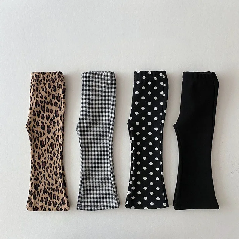 

1-6T Toddler Kid Baby Girls Pants Elegant Leopard Print Flare Pants Fashion Infant Clothing Children trousers Streetwear