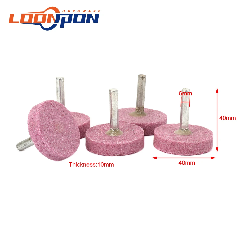 10 шт. абразивный камень 40 мм керамический корунд шлифовальный круг головка 6