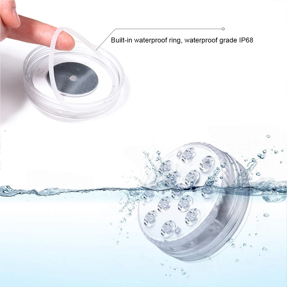 

Pool Lamp 13LED Lights With Remote Color Changing Waterproof Underwater Lights For Dancing Party Fish Tank Fountain Decoration