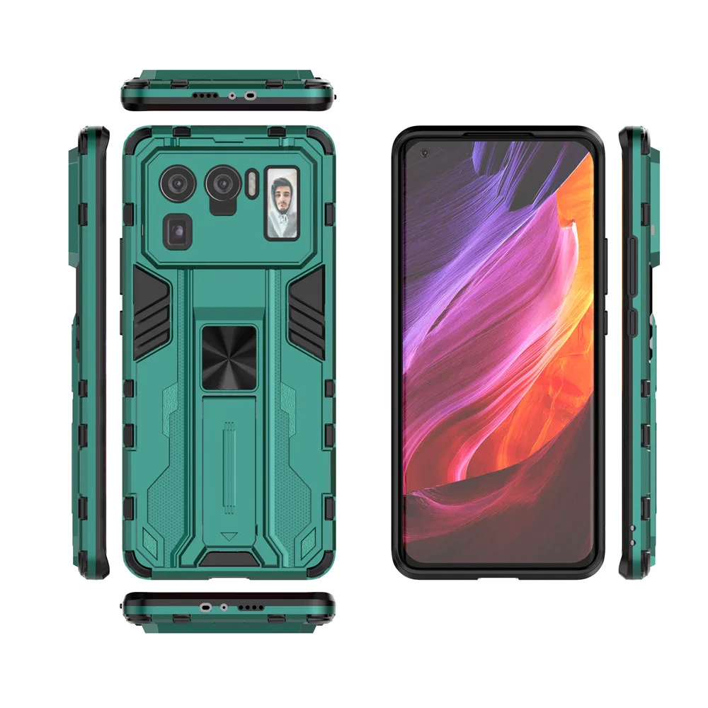 

Hidden Bracket Case for Xiaomi Mi Mix4 11 Ultra 10T Poco M3 X3 NFC 10S Redmi K40 Note 10 Coque Car Magnetic Armor Phone Cover